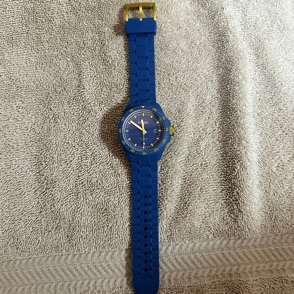 Mens Fossil watch - Blue Band